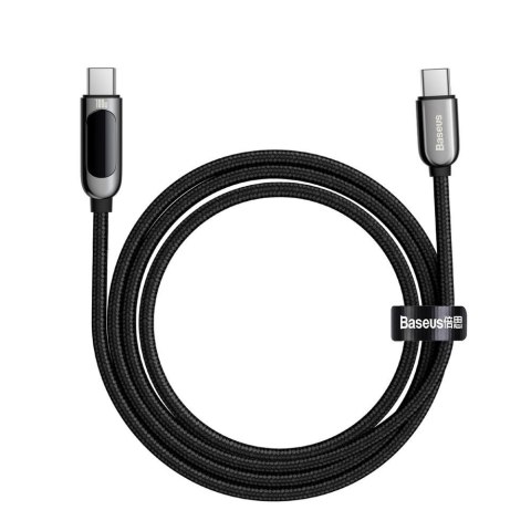 KABEL USB-C BASEUS Z MIERNIKIEM SZYBKIE ŁADOWANIE TYP-C 100W QC 4.0 5A 2M