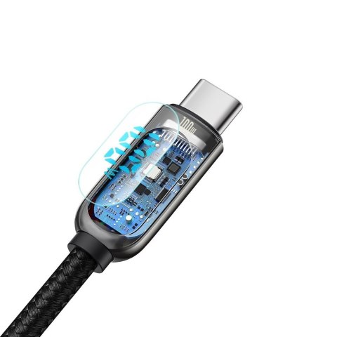 KABEL USB-C BASEUS Z MIERNIKIEM SZYBKIE ŁADOWANIE TYP-C 100W QC 4.0 5A 2M