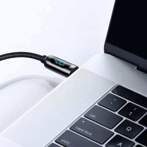 KABEL USB-C BASEUS Z MIERNIKIEM SZYBKIE ŁADOWANIE TYP-C 100W QC 4.0 5A 2M