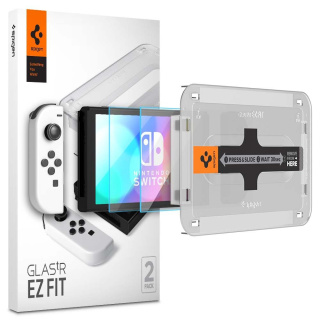 2x Szkło Hartowane Spigen Glas Ez Fit do Nintendo Switch Oled