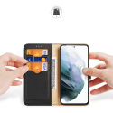 Etui Hivo Dux Ducis skórzane z klapką do Samsung Galaxy S21 FE czarny
