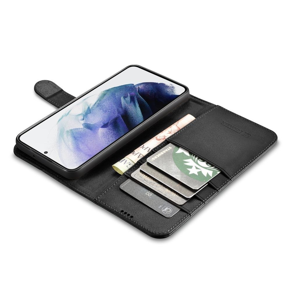 Etui ICarer Haitang Leather Wallet Case do Samsung Galaxy S22 Plus czarny