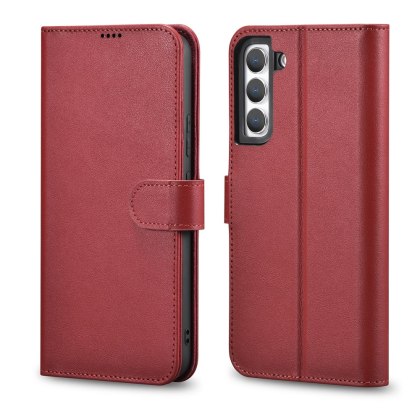 Etui ICarer Haitang Leather Wallet Case do Samsung Galaxy S22 Plus czerwony