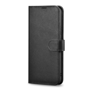 Etui ICarer Haitang Leather Wallet Case do Samsung Galaxy S22 Ultra czarny