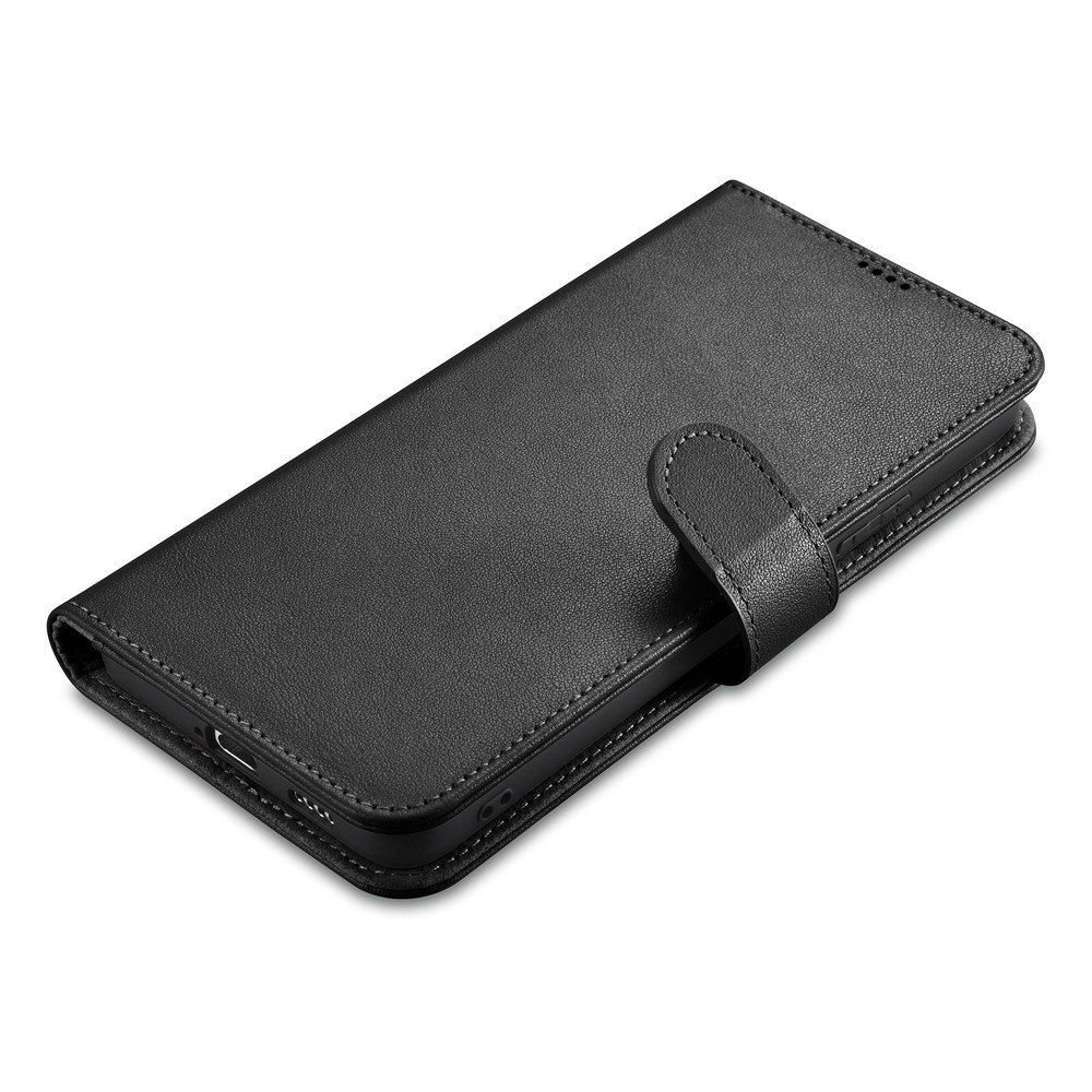 Etui ICarer Haitang Leather Wallet Case do Samsung Galaxy S22 Ultra czarny