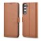Etui ICarer Haitang Leather Wallet Case do Samsung Galaxy S22 brązowy