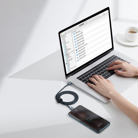 Baseus Crystal Shine Series kabel przewód USB do szybkiego ładowania i transferu danych USB Typ C - USB Typ C 100W 2m niebieski 