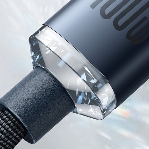 Baseus Crystal Shine Series kabel przewód USB do szybkiego ładowania i transferu danych USB Typ C - USB Typ C 100W 2m niebieski 