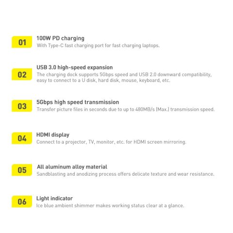 Baseus Metal Gleam Series multifunkcjonalny HUB USB 7w1 Typ C HDMI czytnik kart TF PD szary (WKWG020113)