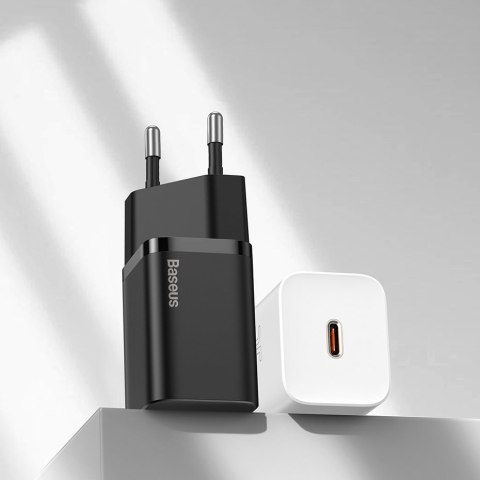 Baseus Super Si 1C szybka ładowarka USB Typ C 25W Power Delivery Quick Charge biały (CCSP020102)
