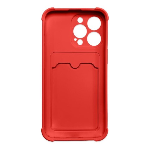 Card Armor Case etui pokrowiec do iPhone 11 Pro portfel na kartę silikonowe pancerne etui Air Bag czerwony