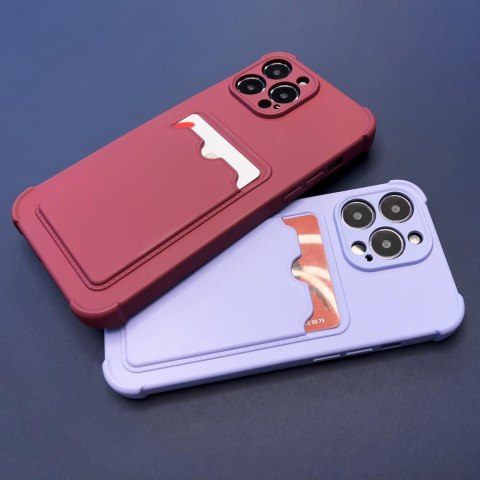 Card Armor Case etui pokrowiec do iPhone 11 Pro portfel na kartę silikonowe pancerne etui Air Bag czerwony