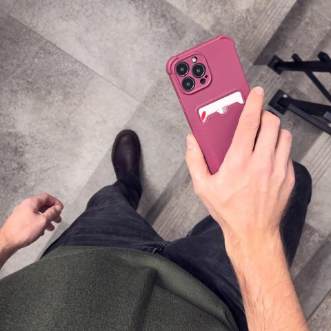 Card Armor Case etui pokrowiec do iPhone 11 Pro portfel na kartę silikonowe pancerne etui Air Bag czerwony