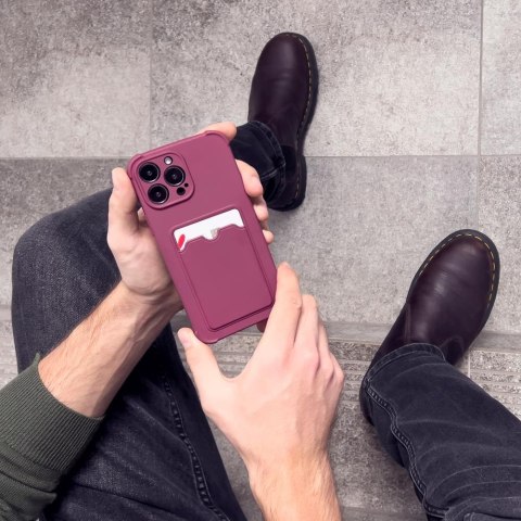 Card Armor Case etui pokrowiec do iPhone 11 Pro portfel na kartę silikonowe pancerne etui Air Bag czerwony