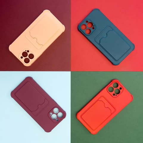 Card Armor Case etui pokrowiec do iPhone 11 Pro portfel na kartę silikonowe pancerne etui Air Bag różowy