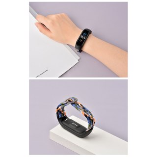 Opaska Strap Fabric do Xiaomi Mi Band 7 / 6 / 5 / 4 / 3 pleciony materiałowy wielokolorowy