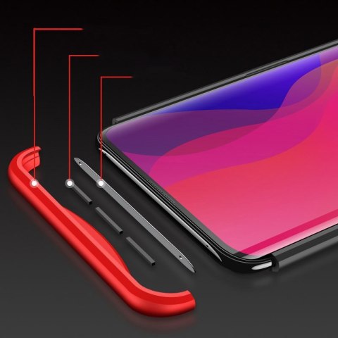 Etui na całą obudowę przód + tył do Oppo Find X czarny