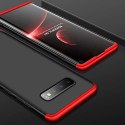 Etui na całą obudowę przód + tył do Samsung Galaxy S10 czarno-czerwony