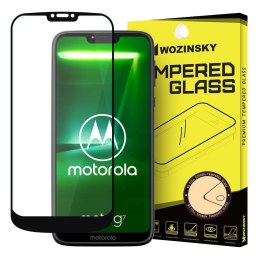 Szkło hartowane na cały ekran z ramką do Motorola Moto G7 Power czarny