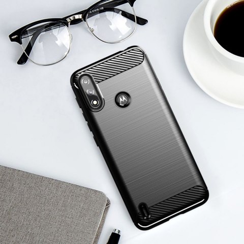 Etui Carbon Case Braders do Motorola Moto E7i Power czarny