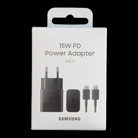 Samsung ładowarka sieciowa USB Typ C 15W PD AFC + kabel USB Typ C czarny (EP-T1510XBEGEU)