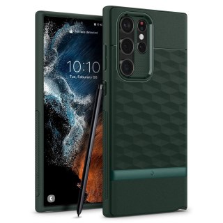 Etui Braders Caseology Parallax do Galaxy S22 Ultra Midnight Green