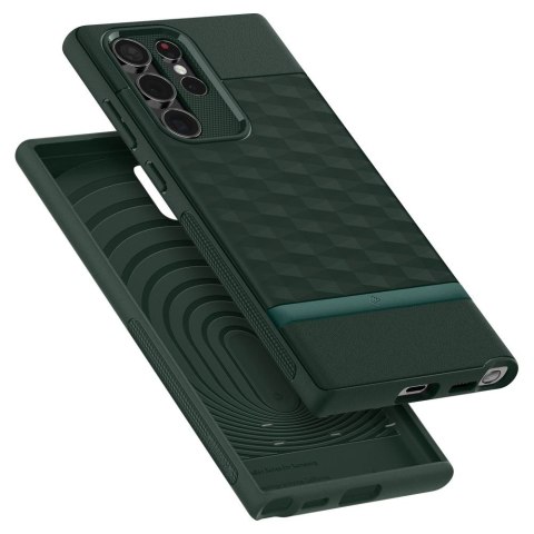 Etui Braders Caseology Parallax do Galaxy S22 Ultra Midnight Green