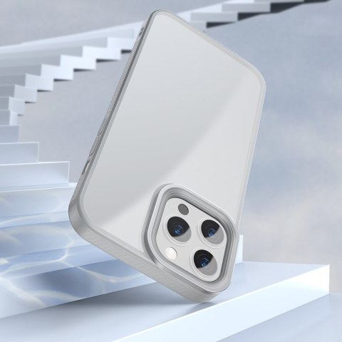 Baseus Crystal Phone Case pancerne etui do iPhone 13 Pro z żelową ramką szary (ARJT000413)