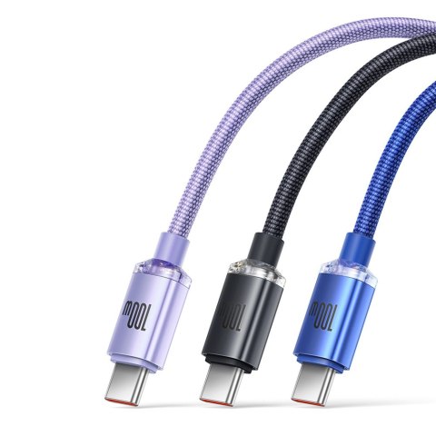 Baseus Crystal Shine Series kabel przewód USB do szybkiego ładowania i transferu danych USB Typ A - USB Typ C 100W 2m czarny (CA
