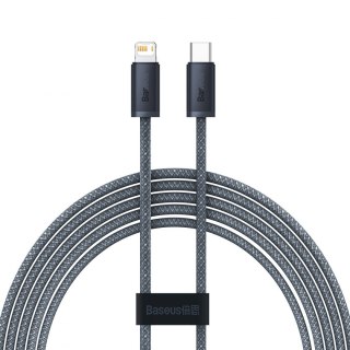 Baseus kabel do iPhone USB Typ C - Lightning 2m, Power Delivery 20W szary (CALD000116)
