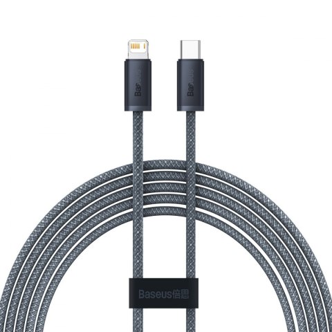 Baseus kabel do iPhone USB Typ C - Lightning 2m, Power Delivery 20W szary (CALD000116)