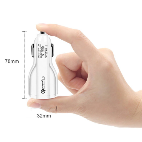 Ładowarka samochodowa 3,1A 2xUSB Quick Charge 3.0