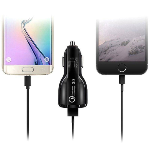 Ładowarka samochodowa 3,1A 2xUSB Quick Charge 3.0