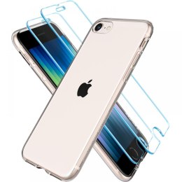 Etui + 2 Szkła Spigen Crystal do iPhone 7 / 8 / SE 2020 / 2022 Crystal Clear