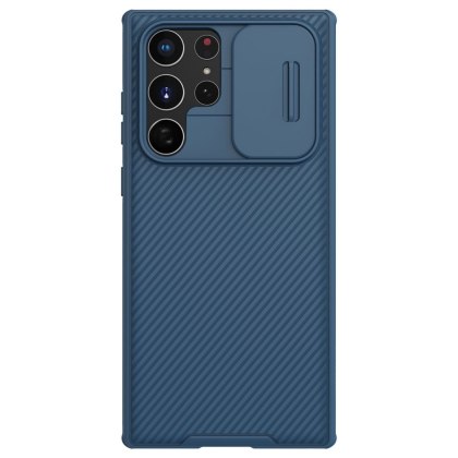 Etui Pancerne CamShield Pro Samsung Galaxy S22 Ultra osłona na aparat kamerę niebieski