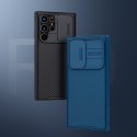 Etui Pancerne CamShield Pro Samsung Galaxy S22 Ultra osłona na aparat kamerę niebieski