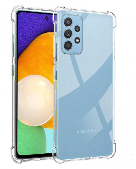 Etui żelowe A-shock + Szkło Hartowane Płaskie do Samsung Galaxy A52 4G / 5G