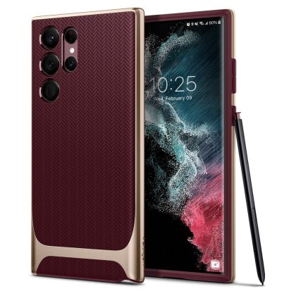 Etui Spigen Neo Hybrid do Galaxy S22 Ultra Burgundy