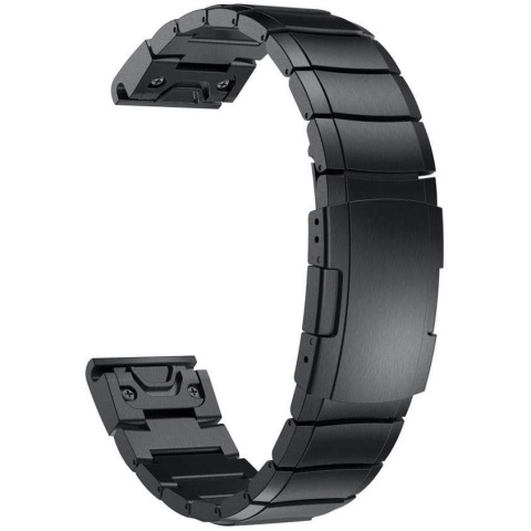 Bransoleta Steelband do Garmin Fenix 3 / 5X / 3HR / 5X Plus / 6X / 6X Pro Black