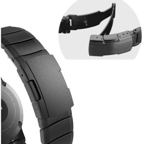 Bransoleta Steelband do Garmin Fenix 3 / 5X / 3HR / 5X Plus / 6X / 6X Pro Black