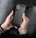 Etui Carbon Case + Szkło Hartowane Płaskie do Samsung Galaxy A52 5G / 4G