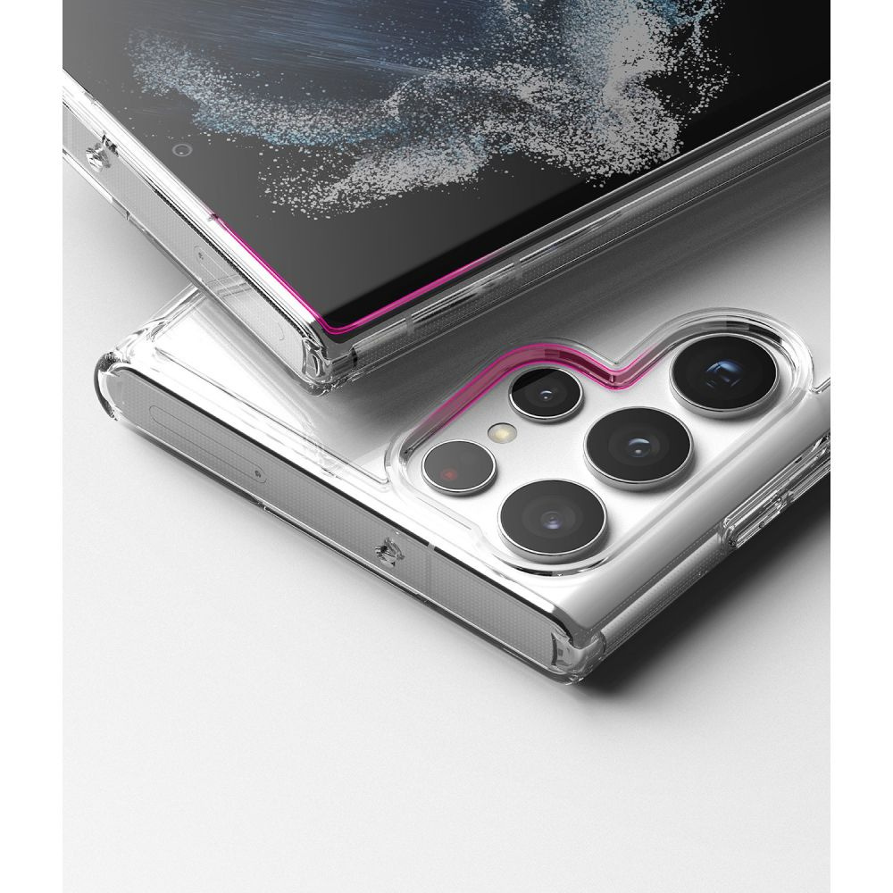 Etui Ringke Fusion z żelową ramką do Samsung Galaxy S22 Ultra przezroczysty