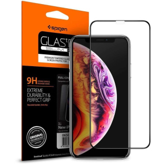 Szkło Hartowane Spigen Glass Fc do iPhone 11 Pro / XS / X Black