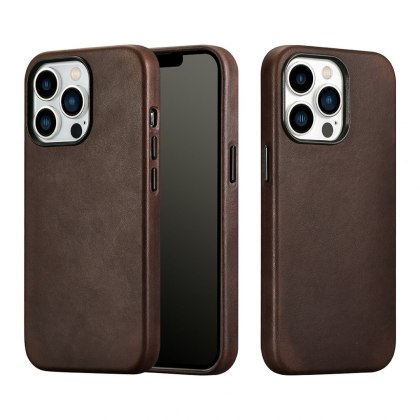 Etui iCarer CH Leather do iPhone 13 Pro (kompatybilne z MagSafe) brązowy