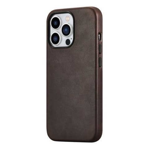 Etui iCarer CH Leather do iPhone 13 Pro (kompatybilne z MagSafe) brązowy