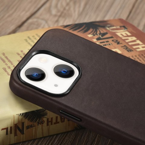 Etui ICarer CH Leather do iPhone 13 etui skórzane (kompatybilne z MagSafe) brązowy