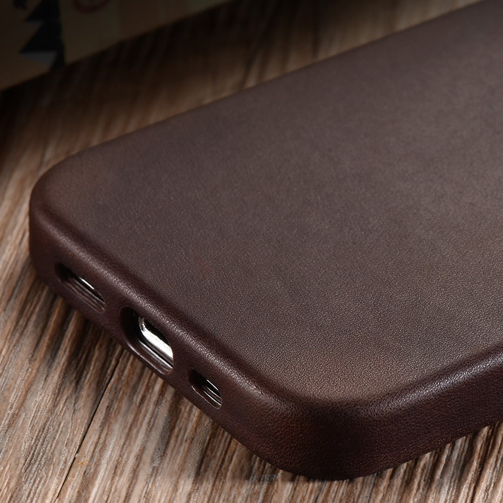 Etui ICarer CH Leather do iPhone 13 mini etui skórzane (kompatybilne z MagSafe) brązowy