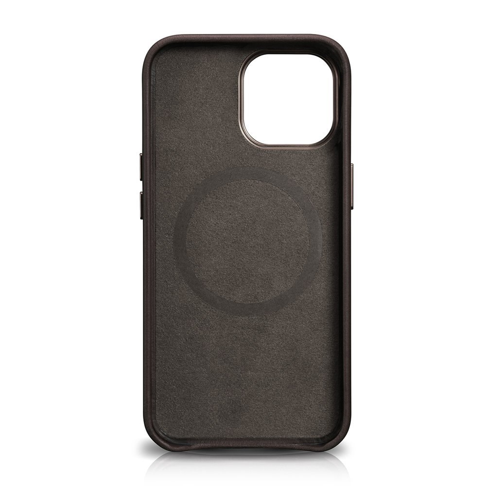 Etui ICarer Leather Oil Wax etui pokryte naturalną skórą do iPhone 13 Pro kawowy (kompatybilne z MagSafe)