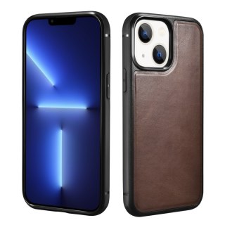 Etui iCarer Leather Oil Wax pokryte naturalną skórą do iPhone 13 brązowy