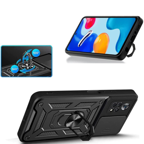 Etui Camshield Pro + Szkło Ochronne do Xiaomi Poco X4 Pro 5G